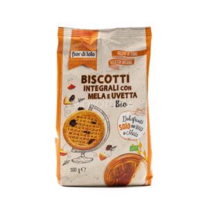 Biscotti integrali con mela e uvetta bio